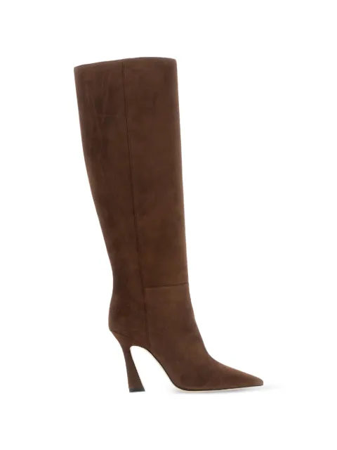 Stuart Weitzman pointed-toe suede knee-high boots Brown SJ453A59