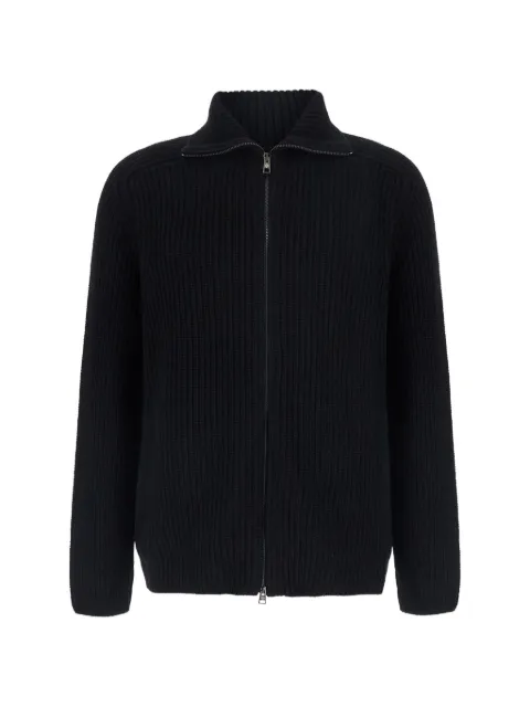 Tagliatore ribbed-knit zip-up cardigan Black DUNDRETPWI2602NERO