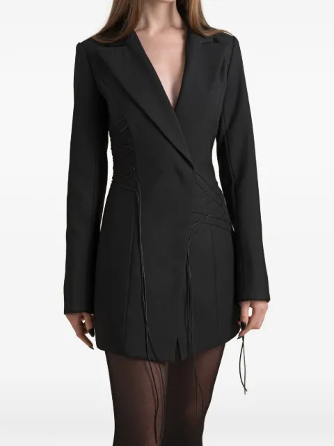Contessa Mills Jupe lace-up mini dress Black CM8000209BLK