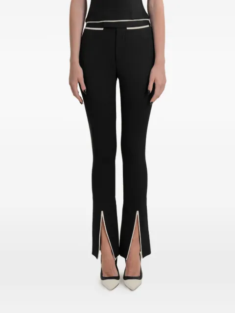 Contessa Mills Helix contrast-trim trousers Black CM4002207BLK