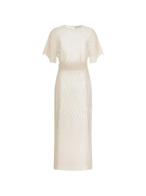 Contessa Mills Wraith midi dress White CM8010246WHT