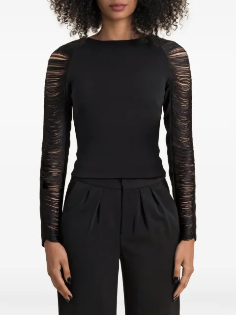 Contessa Mills Medusa fringe-detail top Black CM6001212BLK