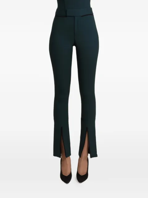 Contessa Mills Helix slit-hem trousers Green CM4002207EMR