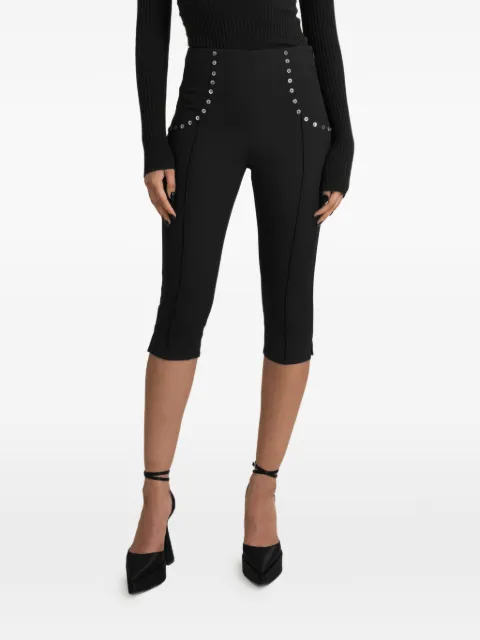 Contessa Mills Benjamin button-embellished capri trousers Black CM4001210BLK