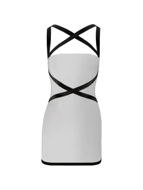 Contessa Mills cross-strap mini dress White CM8015216WHT
