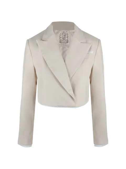 Contessa Mills Morgaine cropped blazer Neutrals CMJ002216BEG
