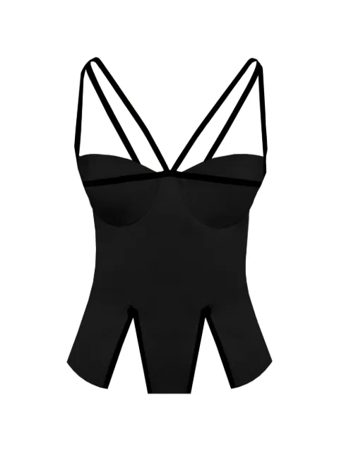 Contessa Mills Madeleine corset-style top Black CM7007234BLK