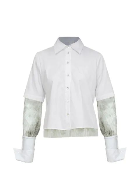 Contessa Mills Aradia layered-sleeve shirt White CM6004219WHT