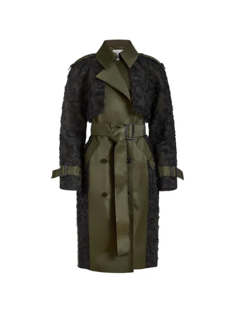 Contessa Mills Claw panelled trench coat Green CMJ005228AGR