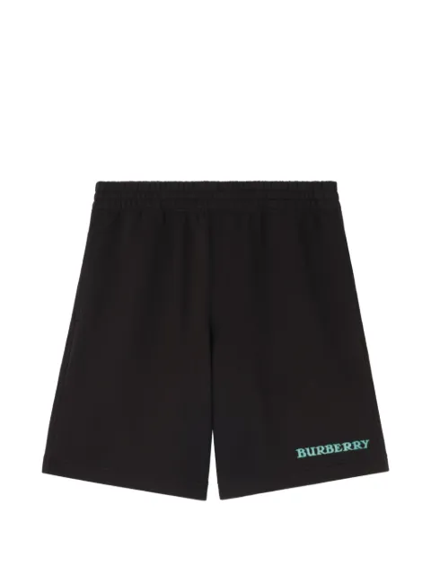 Burberry logo cotton shorts Black 8130110