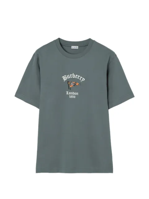 Burberry Check flag cotton T-shirt Green 8128199