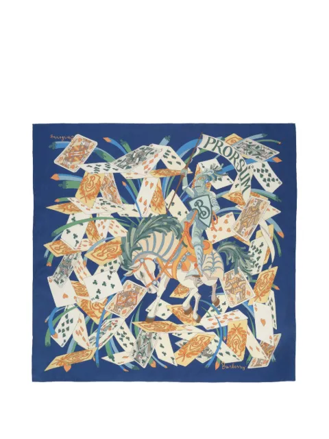 Burberry House of Cards silk scarf Blue 8127117