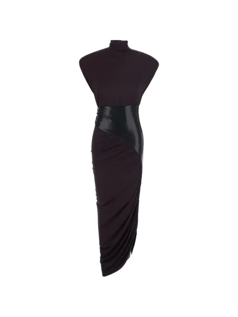 THE ANDAMANE high-neck ruched maxi dress Purple T200121ATJV053383