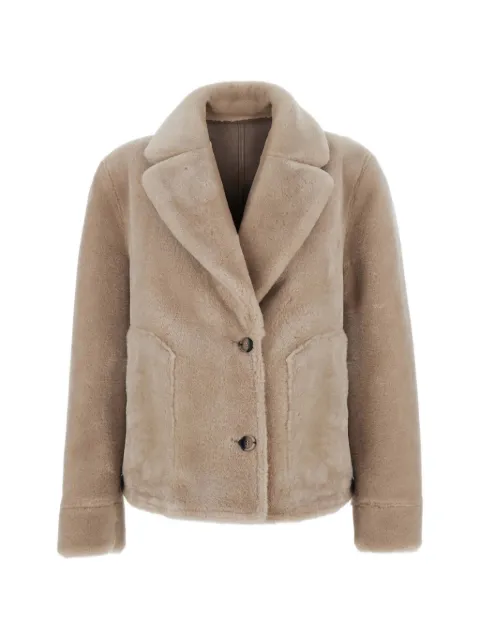 Urbancode reversible shearling jacket Neutrals BJ20475