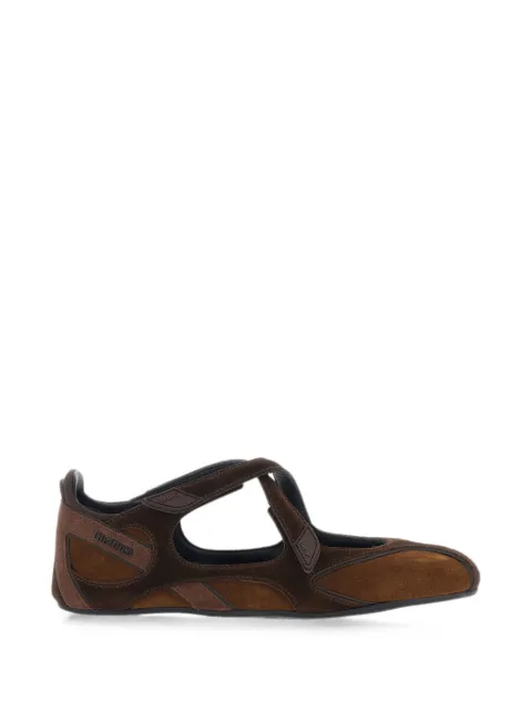 The Attico Floor 01 suede ballet flats Brown 261WSH00871LBT040AA