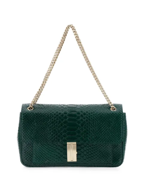 TOM FORD Mia snakeskin-effect T-clasp shoulder bag Green L1941