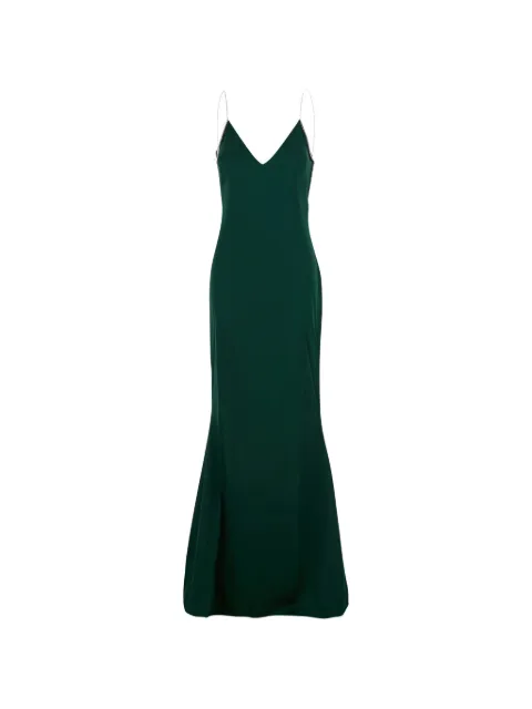 TOM FORD crystal-embellished open-back maxi dress Green AB3697SDE539