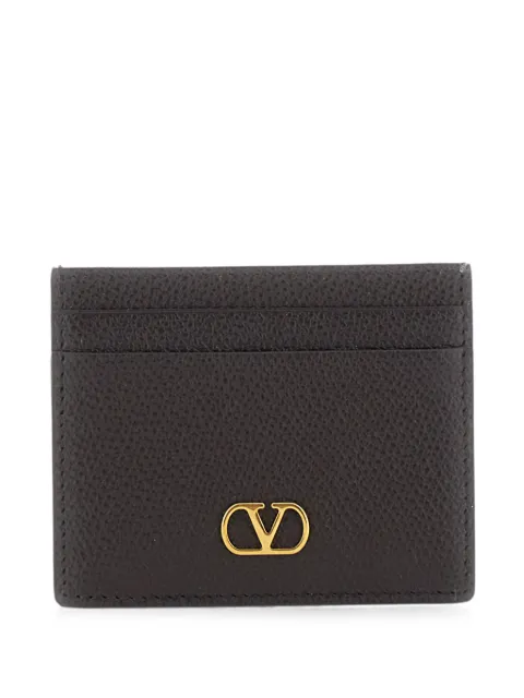 Valentino Garavani VLogo signature leather card holder Brown 9W2P0AJ7SNP