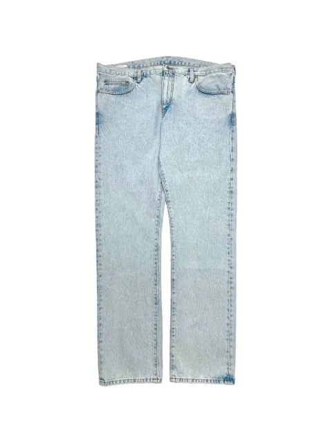 Off-White Arrow-pocket slim-fit jeans Blue OMYA102C99DEN006