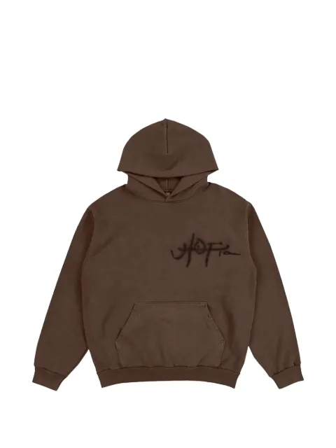 Travis Scott Utopia A2 graphic-print hoodie Brown TSUC85