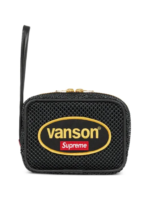 Supreme x Vanson Leathers mesh wrist bag Black SU27586