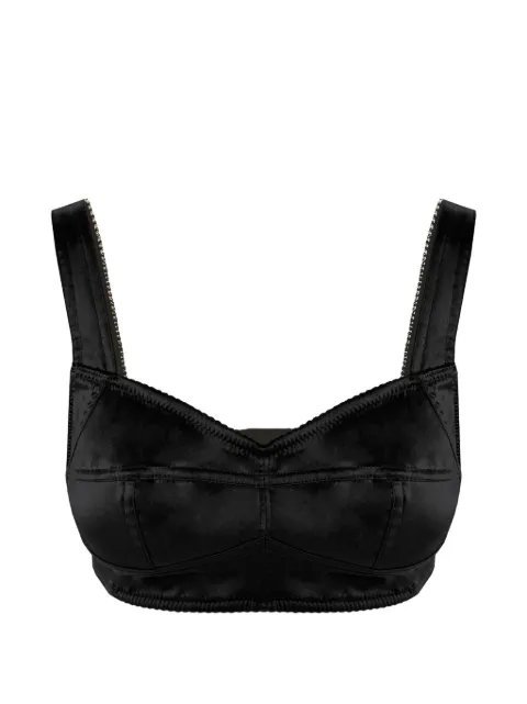 Contessa Mills Seraphim satin-finish bra Black CM1000258