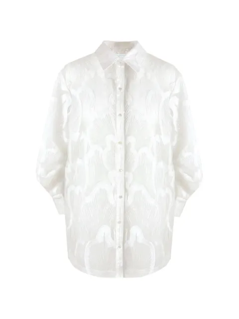 Contessa Mills Wicca shirt mini dress White CM6005220WHT