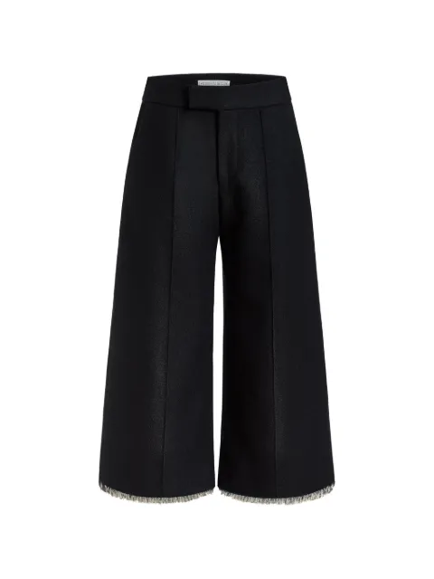 Contessa Mills Salem frayed-hem trousers Black CM4008232BLK