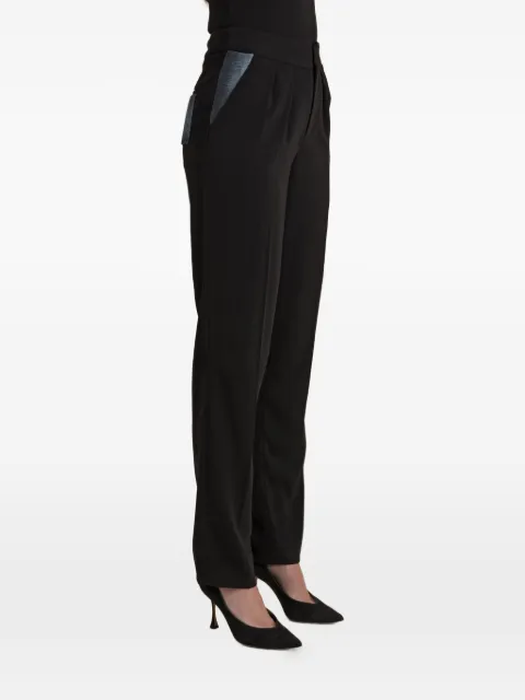 Contessa Mills Medusa fringe-detail trousers Blue CM4000212