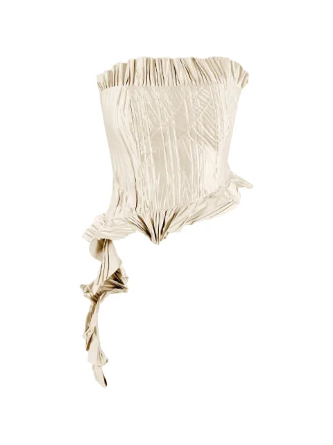 Contessa Mills Le Fay ruffled pleated top Neutrals CM7002223CHM