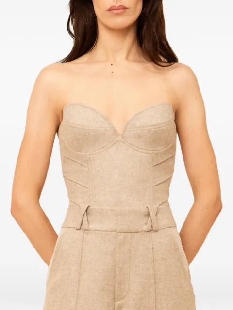 Contessa Mills Aconitum strapless wool corset Neutrals CM7006245BEG