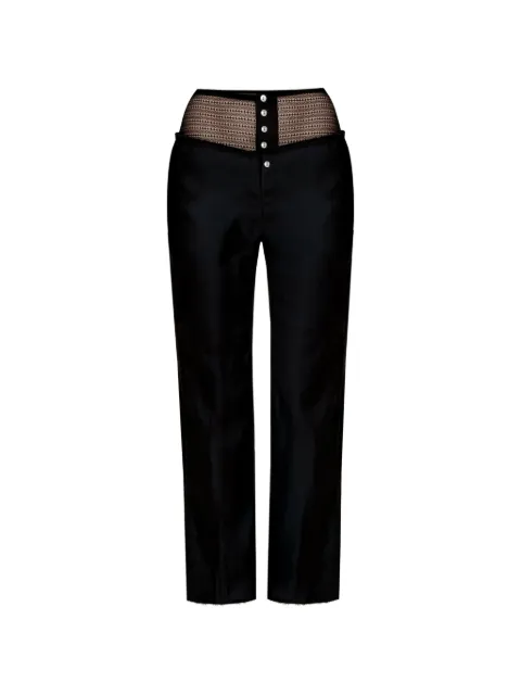 Contessa Mills Laissez lace-insert trousers Black CM4003216BLK