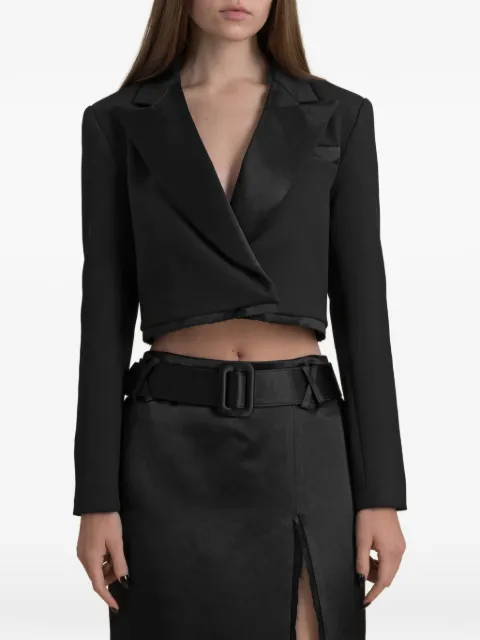 Contessa Mills Morgaine cropped blazer Black CMJ001208BLK