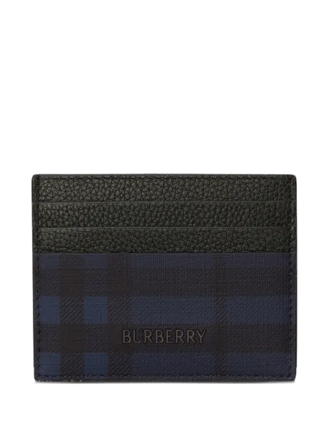 Burberry city check card case Black 8129846