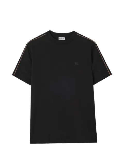 Burberry Check piping cotton T-shirt Black 8127589