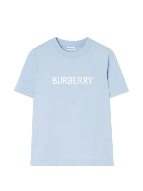 Burberry logo cotton T-shirt Blue 8127260