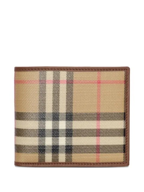 Burberry Check bi-fold wallet Neutrals 8128248