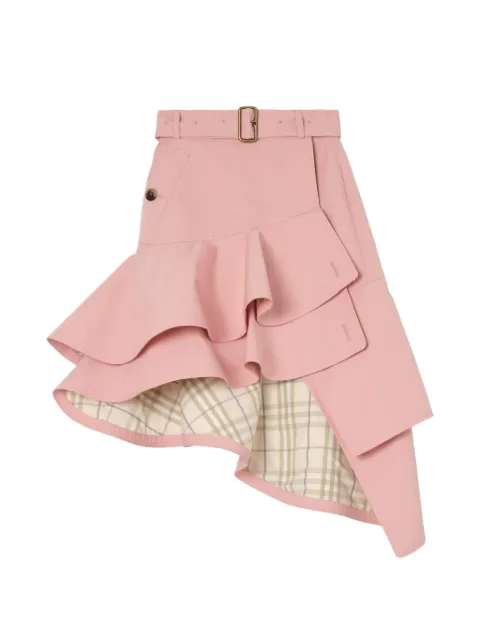 Burberry ruffled gabardine trench skirt Pink 8129695