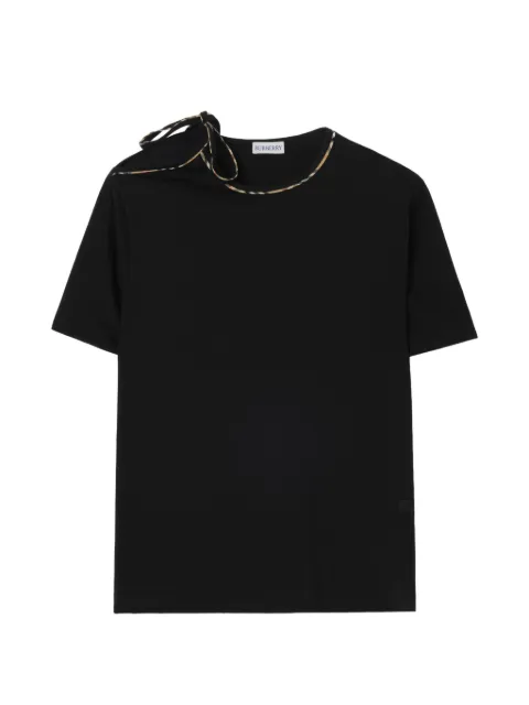 Burberry tie-sleeve cotton T-shirt Black 8126134