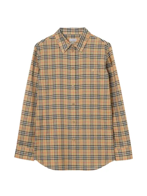 Burberry classic-fit Check cotton shirt Neutrals 8127758