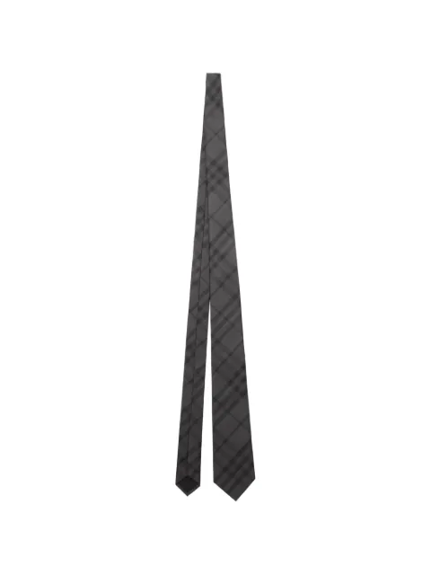 Burberry Check silk tie Grey 8129046