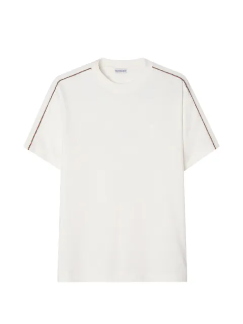 Burberry check piping cotton T-shirt White 8127590