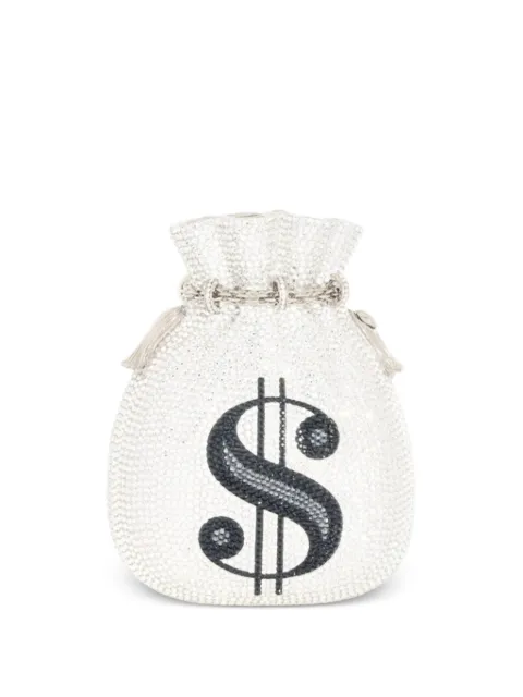 Judith Leiber crystal-embellishment clutch bag White M928703