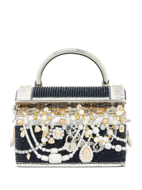 Judith Leiber crystal-embellished faux-pearl tote bag Black M32001