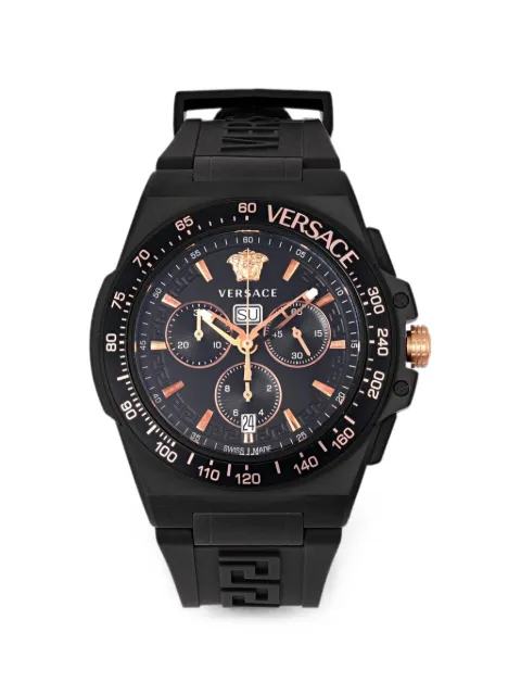 Versace Greca Chrono 45mm watch Black VE7H00323