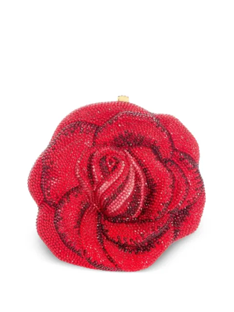 Judith Leiber Rose American crystal-embellished clutch bag Red M184102