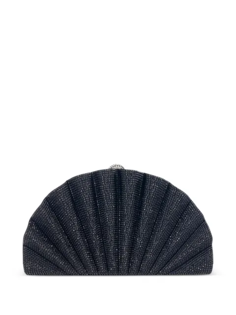 Judith Leiber Origami Fan crystal-embellished clutch bag Black H292002