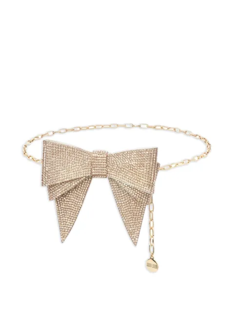 Judith Leiber bow-embellished belt Gold B1001