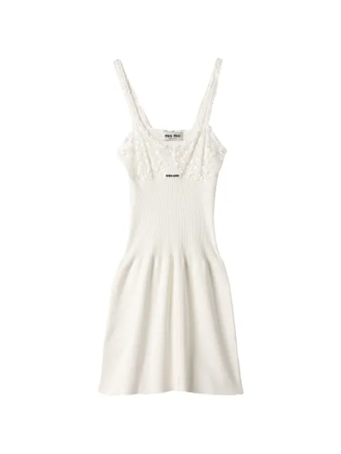 Miu Miu cotton and lace dress White MMA937SOOO195P
