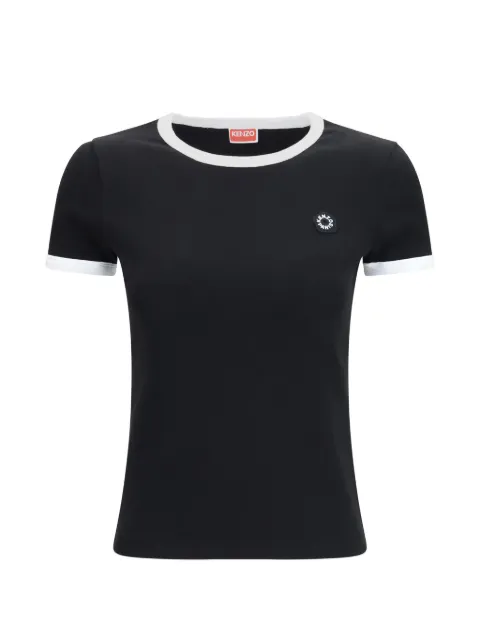 Kenzo Boke Flower 2.0 embroidered cotton T-shirt Black FG52TS2174SJ